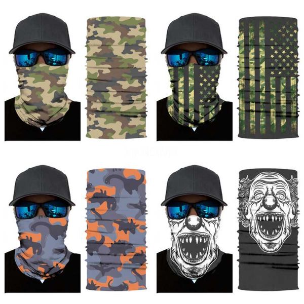 

8 style face mask seamless magic skull scarf cycling riding mask skerchief outdoor party masks y1i33 #567#691, Blue;black