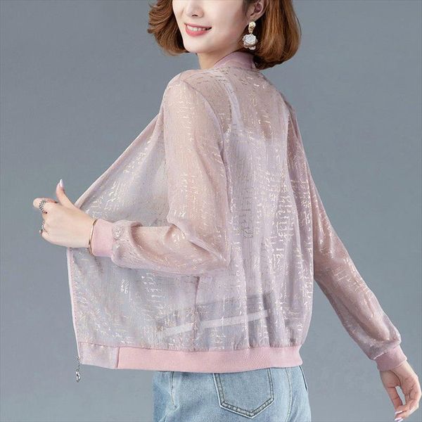 

women 2020 summer beach uv jacket female long sleeve sun protection clothing ladies perspective loose sunscreen casual g278, Black;brown