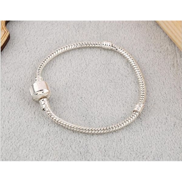 

women bracelet silver sale fit 17-22cm 925 for p snake chain basic bracelets bangles charm bead diy jewelry shi