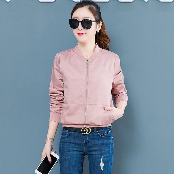 

2021 new baseball uniform short female spring cardigan with letters coats sports jacket students giiy, Black;brown