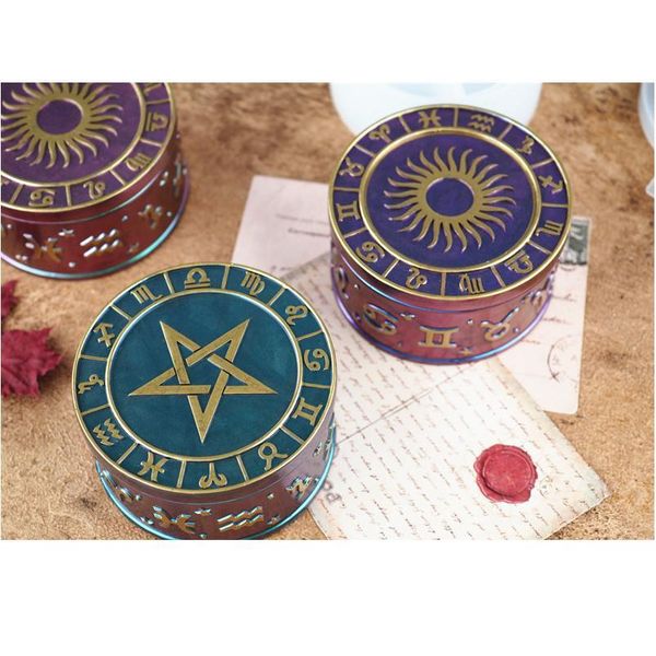 

twelve constellation starry sky storage box mirror sile mold for diy crystal resin star gift box jewelry tool jlljnb, Black