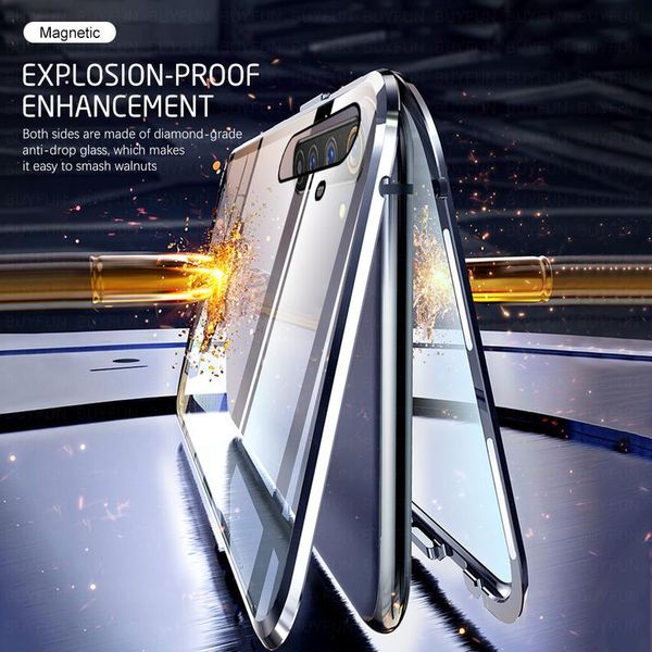 

for vivo y17 case 360 double sided glass case for vivo y 17 magnetic metal back cover for vivo y1 wmtwpk