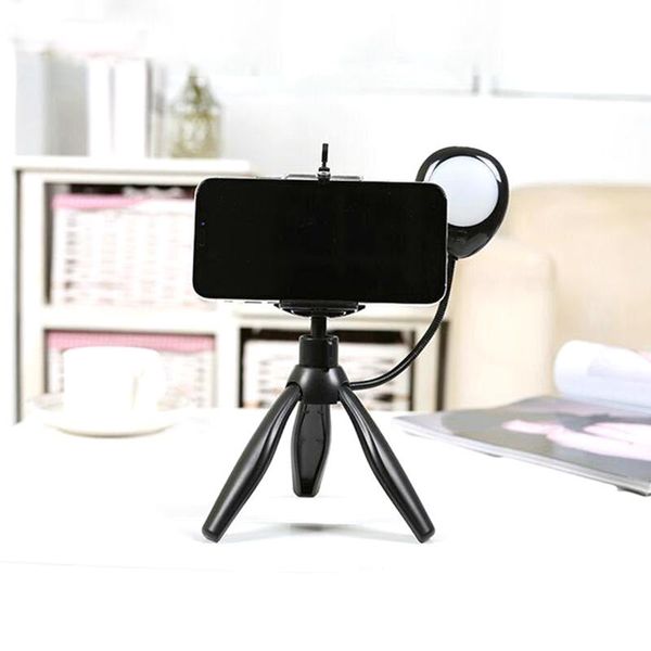 

mini flexible tripod extendable live stand selfie stick suppor light beauty 3 levels fill lighting live support forunder 6 in