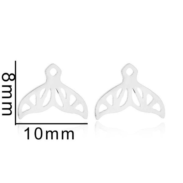 

фильмы мода ювелирные изделия китовые хвостовые серьги для женщин мужчины из нержавеющей сталь простая мини-сервировка party gifts pendiente, Golden;silver