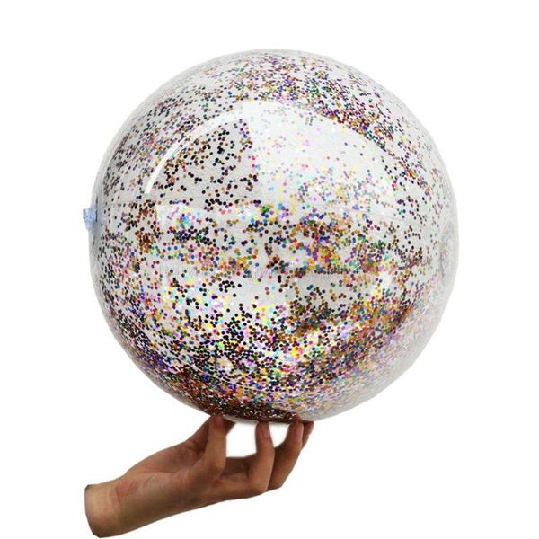

glittering transparent beach ball pool play ball inflatable p props kids toy party toys n09 19 dropship
