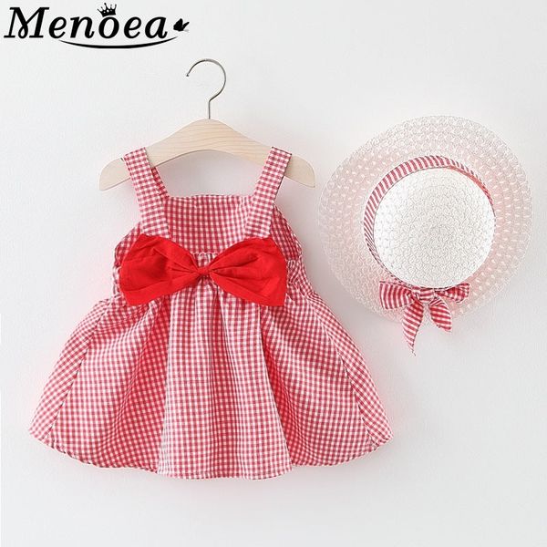 

menoea newborn baby clothes sets summer kids clothes animals pattern dress dot bow pattern 3pcs baby girls clothing suits y200803, White