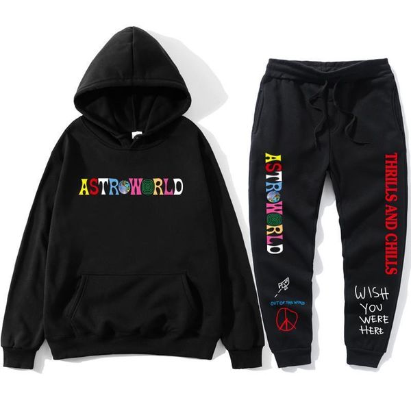 

astroworld look mom i can fly hoodie travis scott astroworld hoodie 2019 gift print men's hip hop pullover sweatshirt+pants, Gray