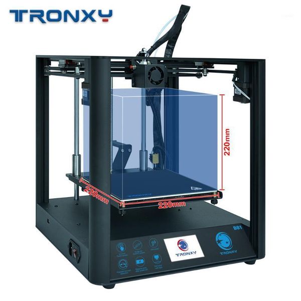 

printers tronxy d01 3d printer kit diy corexy core xy industrial linear guide rail machine facesheild 2021 est1