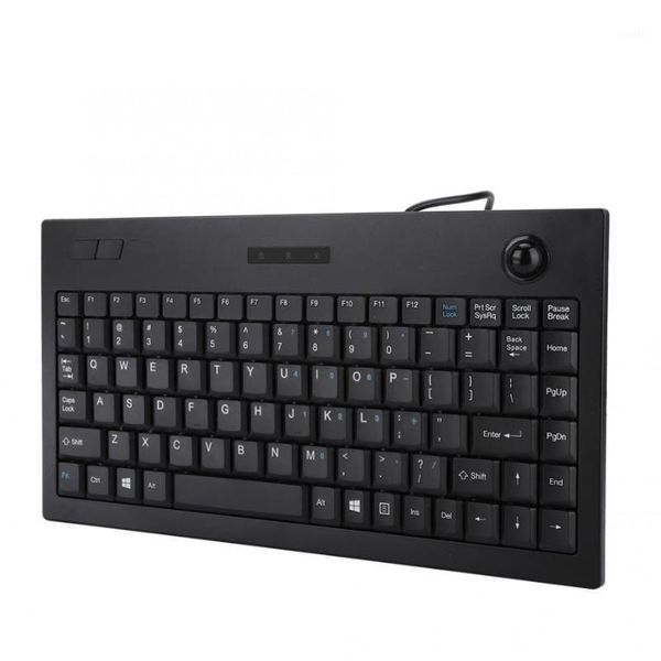 

keyboards 88 keys silent keyboard with trackball ultra-thin mini wired usb business office gaming industrial1