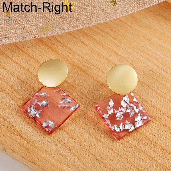 

dangle & chandelier match-right women statement trendy earrings for korean acrylic drop pendant female jewelry nr207, Silver