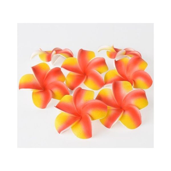 

100pcs 7cm wholesale plumeria hawaiian foam frangipani flower for wedding party hair clip flower bou jllcxl bdebag