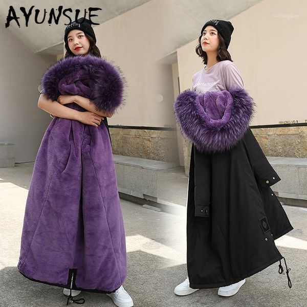 

ayunsue faux fur coat women clothes 2020 jacket winter women jackets fake fur coat outerwear warm parka veste femme yy19731, Black