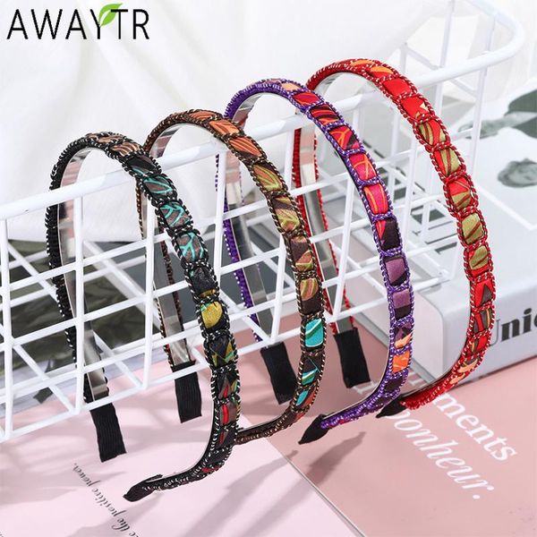 

hair accessories awaytr bohemia stripe plaid flower elastic hairbands knot hoop for women korea bow headbands head wrap