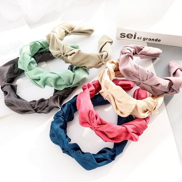 

2021 new women hair bands jewelry 7 colors fashion creative ruffle folds headband autumn winter hair hoop headwear for girls, Slivery;white