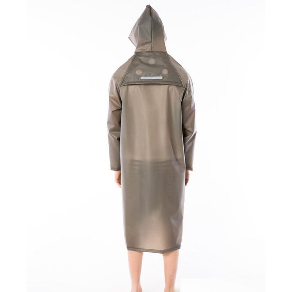 

multifunctional biodegradable waterproof packable transparent long thick plastic raincoat hooded reusable with reflective tape tc8fv