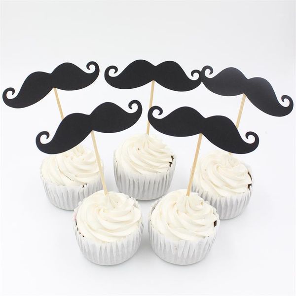 

wholesale-little man black moustache cupcake ers decoration for baby shower kids birthday party favors supplies1 other festive & supplie