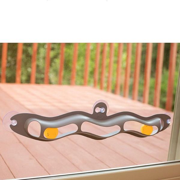 

new pet toy cat track window sucker toy ball cat catch plastic table tennis funny cat educational toy during leisure time q wmtdah