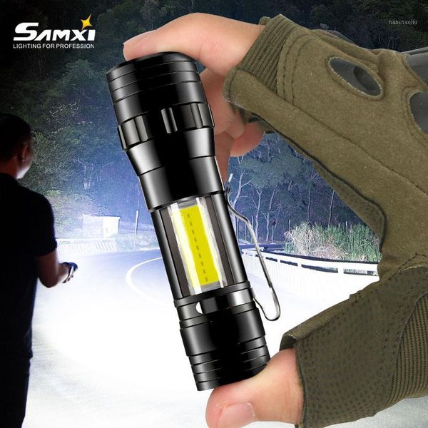 

flashlights torches xpe+cob mini rechargeable lantern 3 lighting modes torch working flashlighting waterproof bike lamps with pen clip1