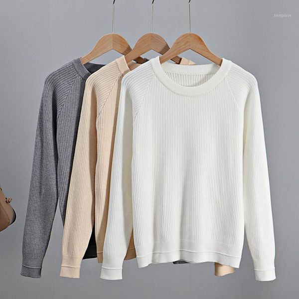 

solid knit women basic sweater o neck long sleeve thick christmas sweaters ribbed knitted pullover pull hiver femme1, White;black