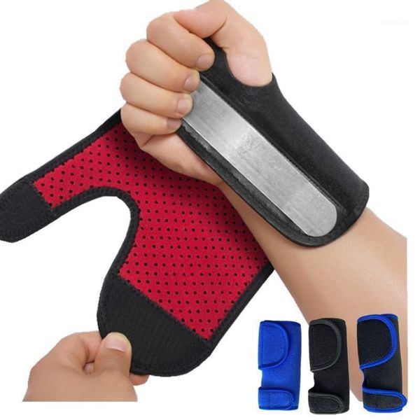 

adjustable wristband boxing wrist brace support arthritis sprain carpal tunnel splint wrap protector wrist support#04101, Black;red