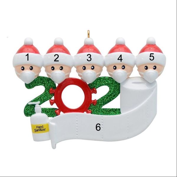 

2020 christmas birthdays party decoration gift new quarantine product personalized family of 4 ornament pandemic socialfrkw
