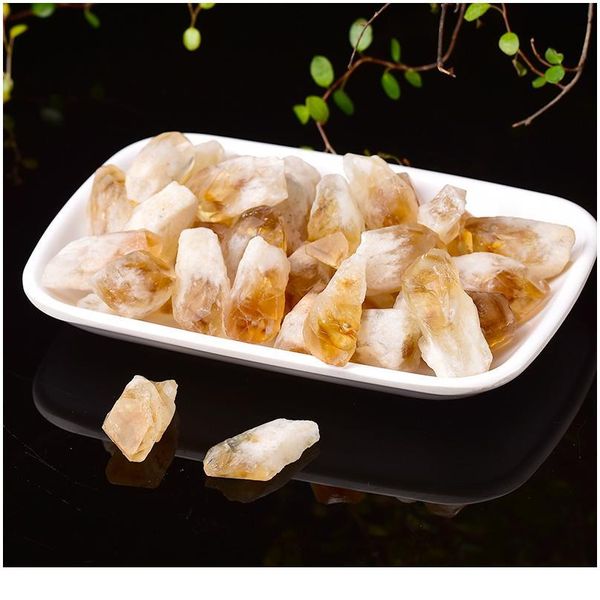 

natural citrine crystal point natural quartz raw crystals rock mineral specimen energy healing stone ornaments home de qyllsg, Black