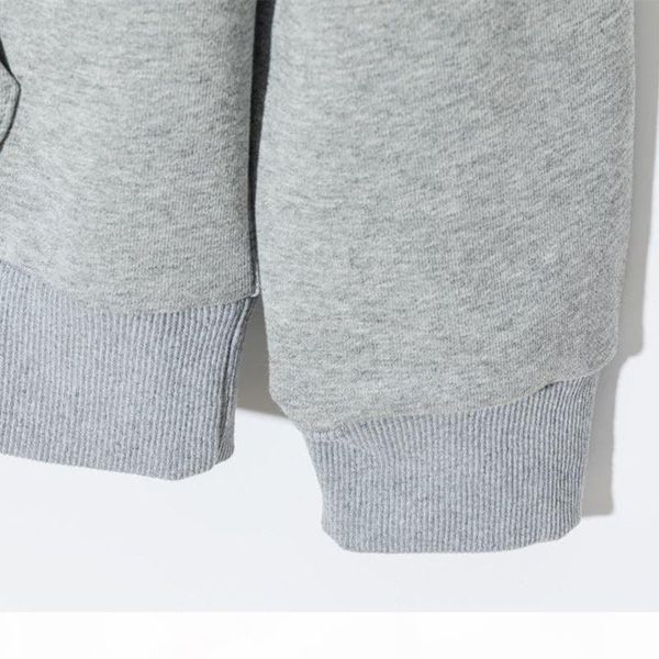 

20fw письмо вышивка толстовка мужчины женщины мода простая повседневная пуловер хауд с капюшоном high street crewneck с капюшоном с капюшоно, Black