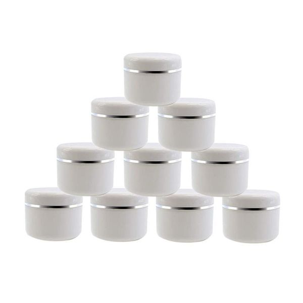 

10pcs cosmetic container 30g/50g/100g/250g travel facial cleanser lotion box plastic empty cosmetic jar refillabl bbyjvy