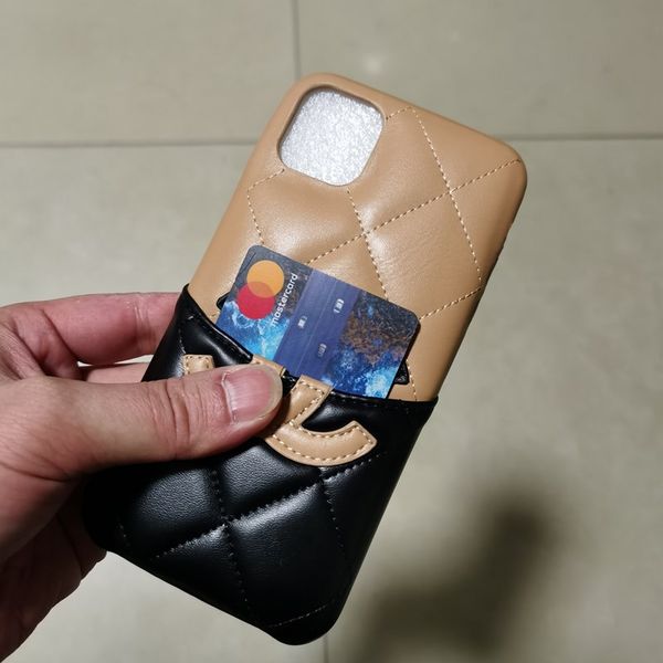 

fashion phone case for iphone 12 12 pro max 8plus xs xr xsmax leather card pocket designer phone cover for iphone 11 pro max