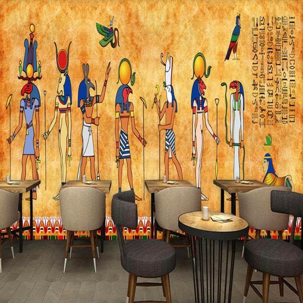 

dropship 3d p wallpaper retro egyptian fresco custom bedroom living room wallpaper bar restaurant background wall mural