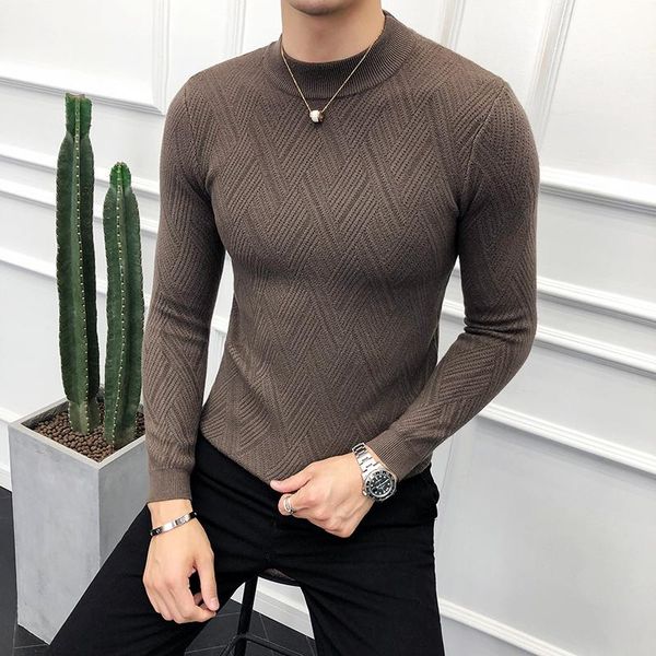 

brand winter warm sweater men turtleneck mens pullover solid color casual slim fit pullovers knitted men sweaters, White;black