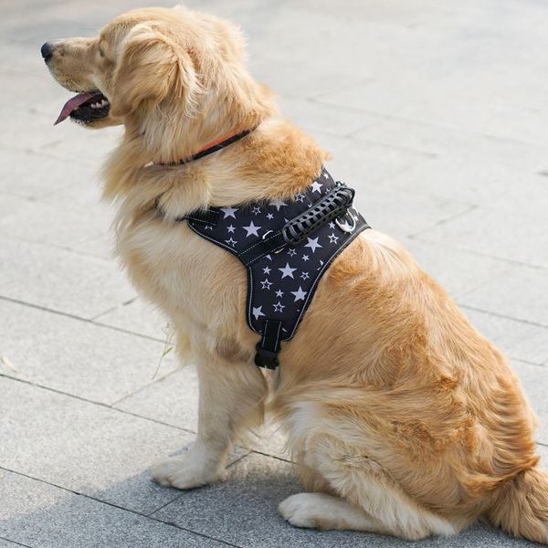 Collari per cani di sicurezza regolabili Imbracature Morbide e traspiranti No Pull Walk per forniture per cani riflettenti in nylon di grandi dimensioni e medie