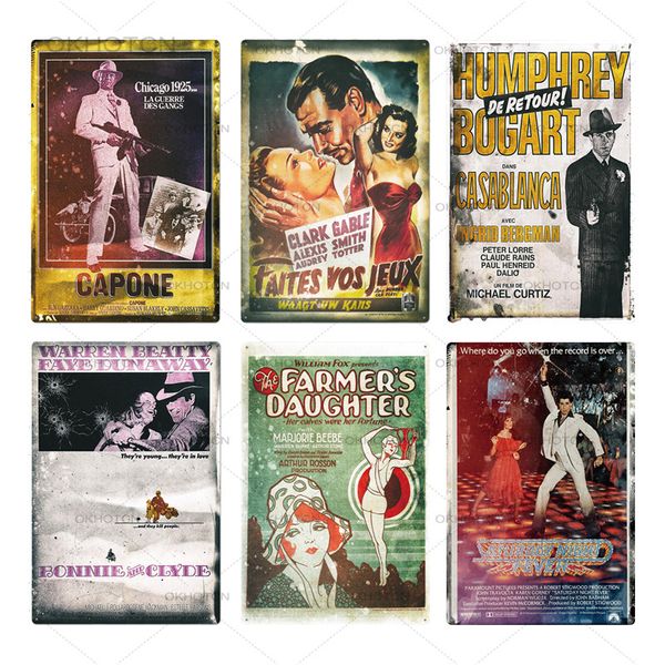 

2021 classic film metal poster plaque vintage movie metal sign wall decor for bar pub man cave iron painting tin sign chic modern painting