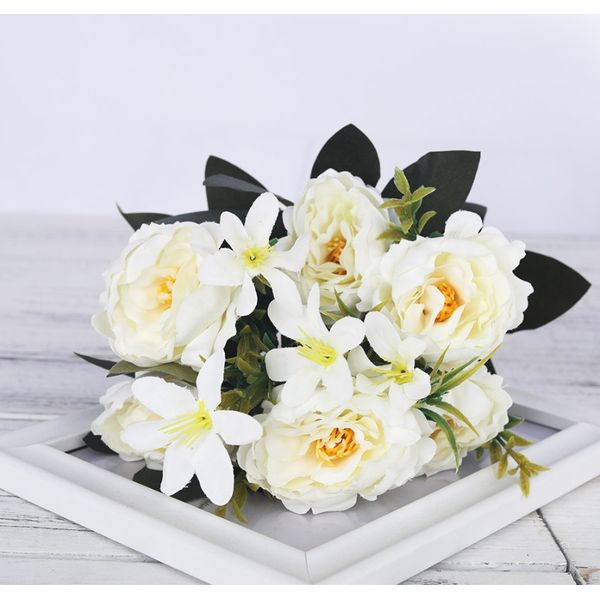 

artificial peonies flowers silk bouquet for wedding decoration small fake flowers home decor diy chinese made f bbymrp