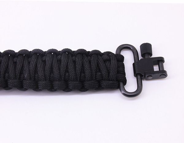 

outdoor brand new adjustable paracord tactical 550 rifle sling strap with swivels