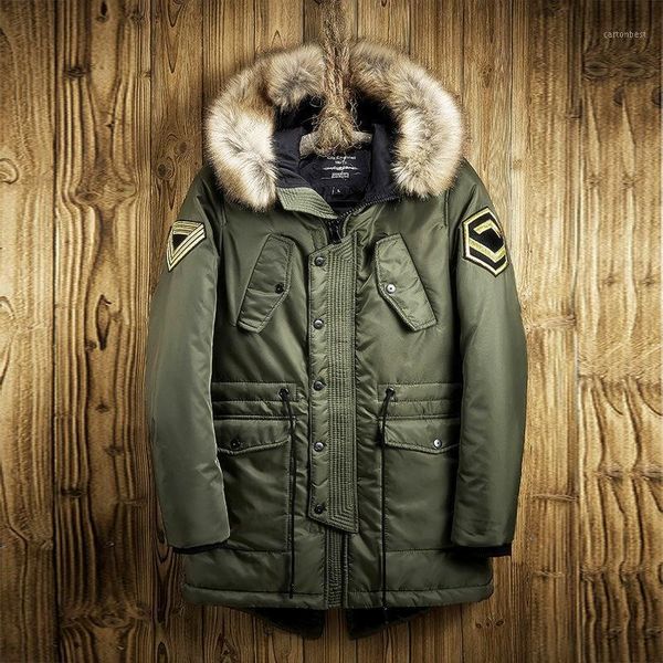 

men's down & parkas nice tide fashion warm thicken man jacket and coat windproof male casaco fur collar hooded men winter jacket1, Black