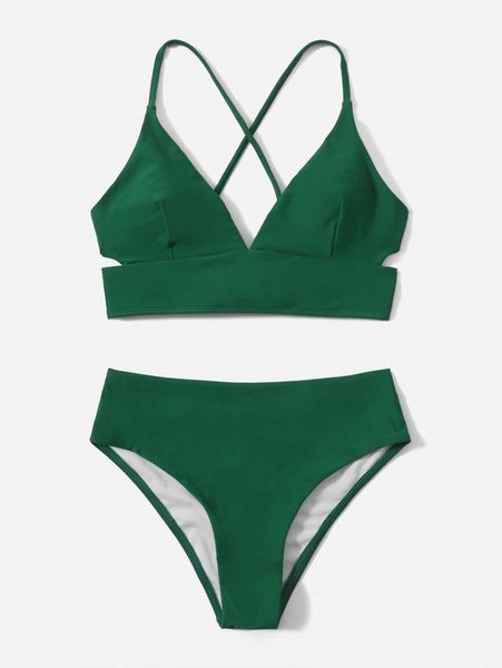 

cut-out lace up bikini swimsuit z0ez#, White;black