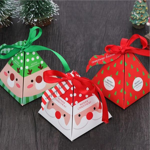 

5шт набор merry christmas candy box bag рождественская елка подарочная коробка с колокольчиками бумажная коробка подарочная сумка контейнер