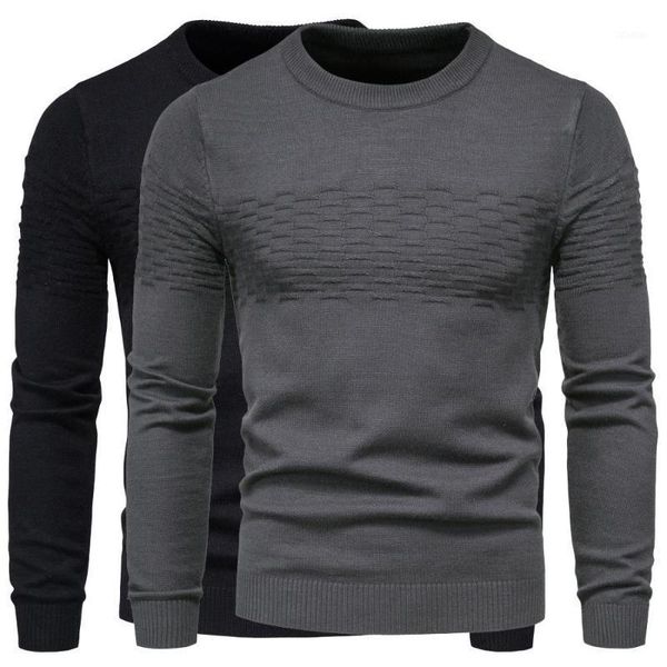

men's sweaters 2021 autumn cotton men's knit sweater pullover round neck bottoming sweater1, White;black