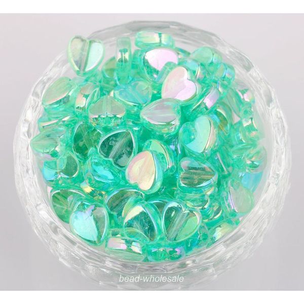 

200pcs 8x4mm crystal heart acrylic spacer beads for jewelry making needlework diy bracelet beaded accessorie qylagc