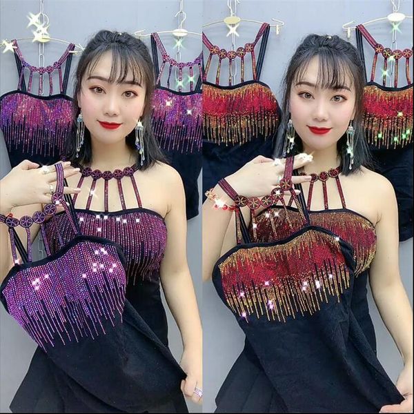 

women chic vest trendy womens suspenders camisole female thin diamond backless bottoming female tide nice, White