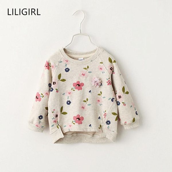 

pullover liligirl kid winter autumn t-shirts clothes children sweaters for baby girls long sleeve print sweater warm clothing, Blue