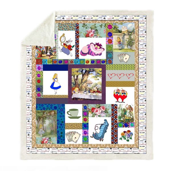 

anime alice wonderland blanket mat nap winter travel home sleep bedroom picnic blanket