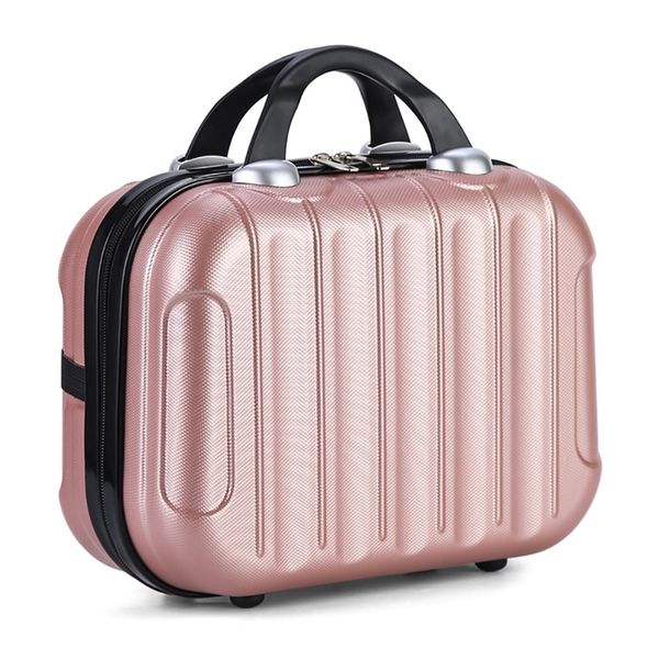 

portable travel bag waterproof cosmetic case storage travel make up mini travel suitcase elastic straps beauty case organizer y200714, Blue;pink