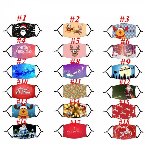 

us stock designer adults kids chrismas party masks with filter washable joker face digital printed mask protection cotton