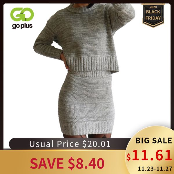 

winter knitted women's suit two piece skirt set women clothes ropa mujer conjunto feminino conjuntos de mujer vetement femme q1208, White