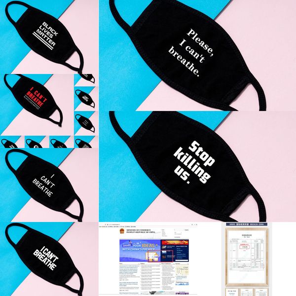 

washable in stock i cant breathe face masks cotton masks black lives matter masks fashion designer mask for adcn315s