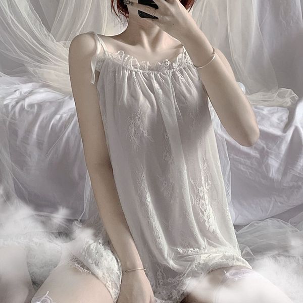 

underwear sao large size pajamas female nightdress passion suit seductive bed tease small flat chest, Red;black