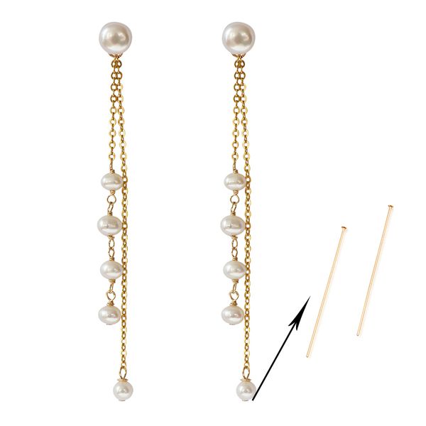 

a pair 19.0mm 25.4mm 38.1mm 50.8mm 14k gold filled flat head pins t shape needles pins for diy earring making jewelry findings