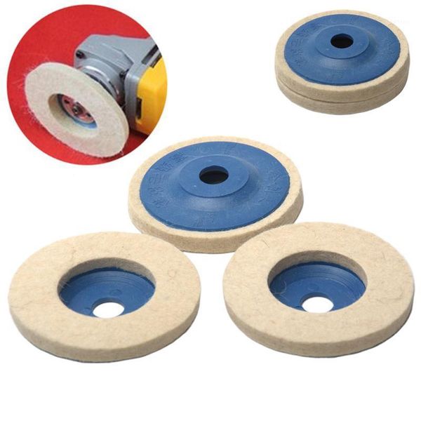 

3pcs 4inch 100mm home useful mirror glass abrasive tools angle grinder round repair polishing high density artificial wool wheel1